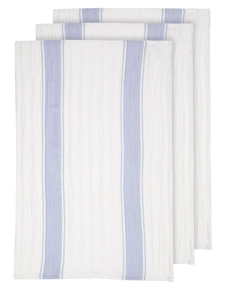 Louis Kitchen Towel 3 Pack in Blue image 1