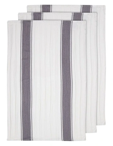 Kitchen Towel 3 Pack in Charcoal