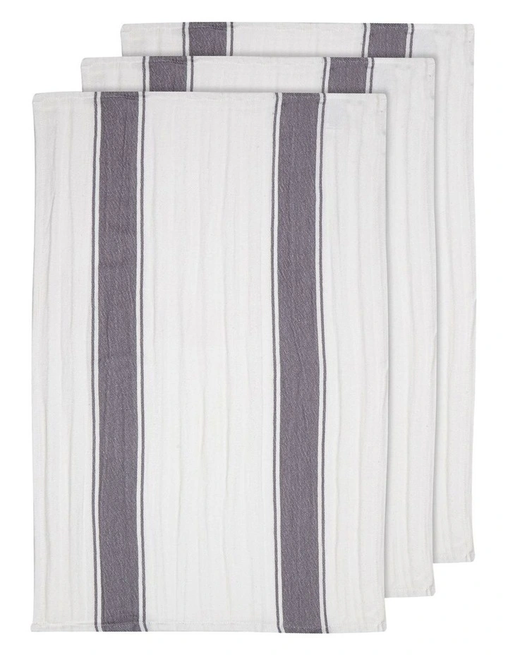 Kitchen Towel 3 Pack in Charcoal image 1