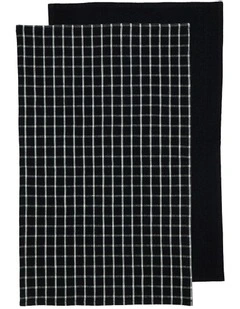 Hemingway Kitchen Towel 2 Pack in Black