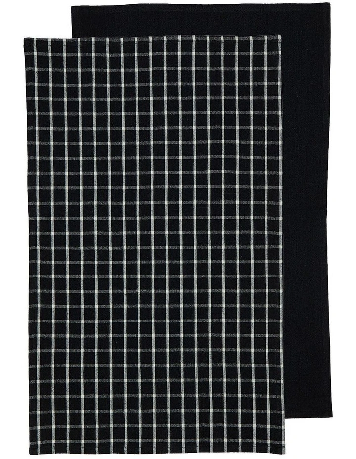 Hemingway Kitchen Towel 2 Pack in Black image 1