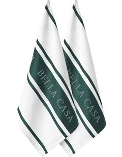 Bella Casa Kitchen Towel 2 Pack in Green