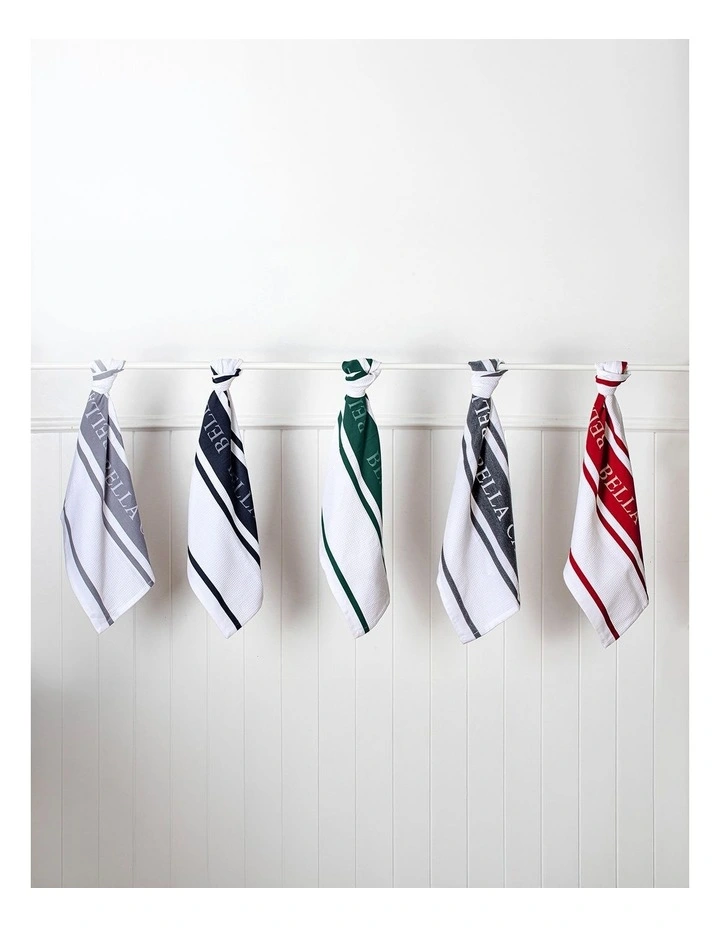 Bella Casa Kitchen Towel 2 Pack in Green image 2