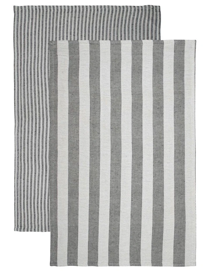 Maison Charcoal 2pk Kitchen Towel image 1