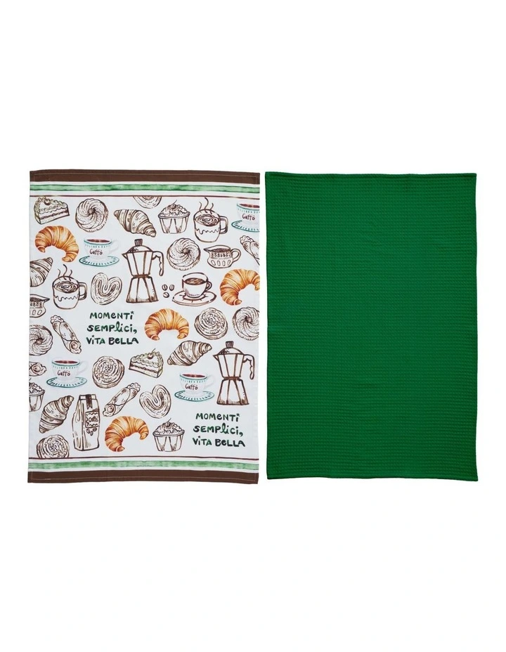Aperitivo Club Dolce Tea Towel 50x70cm Set of 2 Assorted image 1