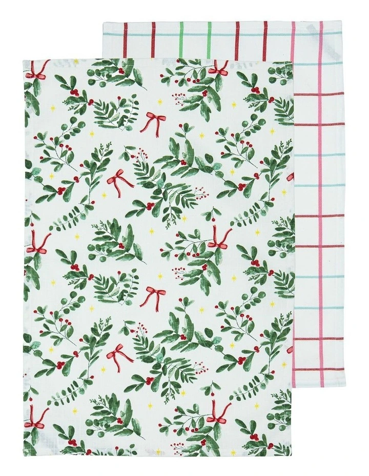 Christmas Foliage 2pk Kitchen Towel image 1