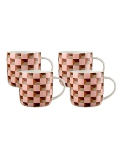 Syracuse Mug 480ml Set of 4 Gift Boxed in Orange