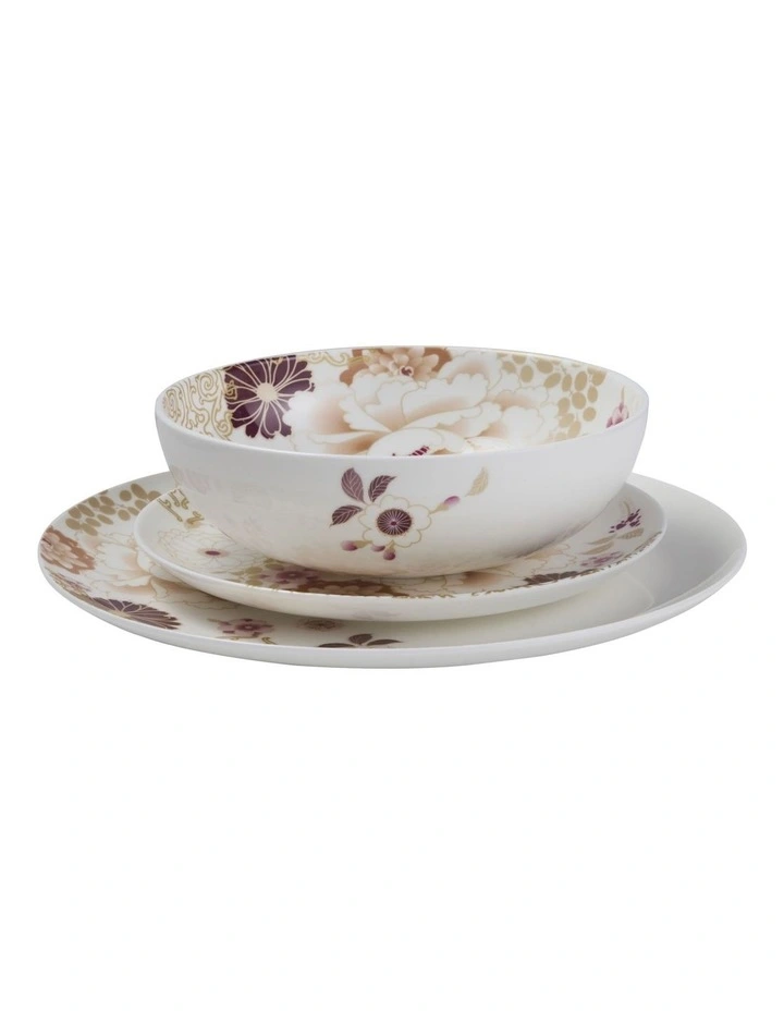Kimono Dinner Set 12 Piece in White image 2