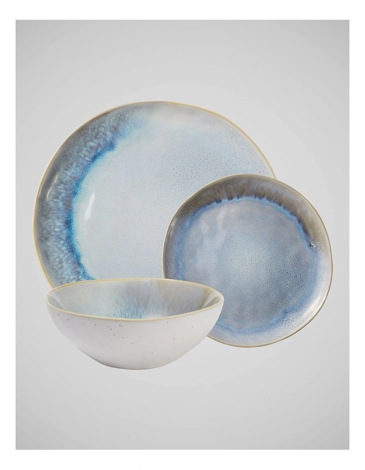 Gift Boxed Lunara Coupe Dinner Set 12 Piece in Blue image 1