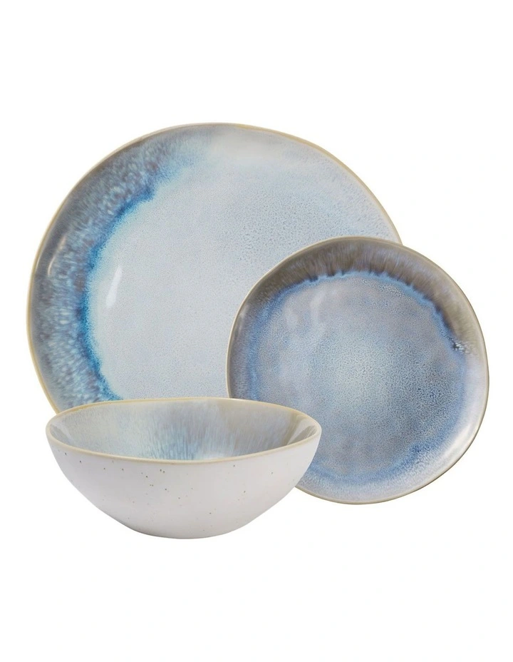 Gift Boxed Lunara Coupe Dinner Set 12 Piece in Blue image 1