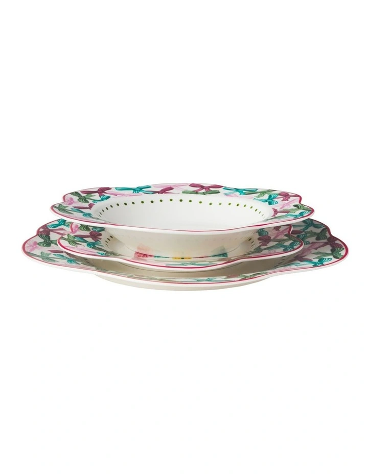 Fa la la Scallop Rim 12pc Dinner Set Gift Boxed image 2