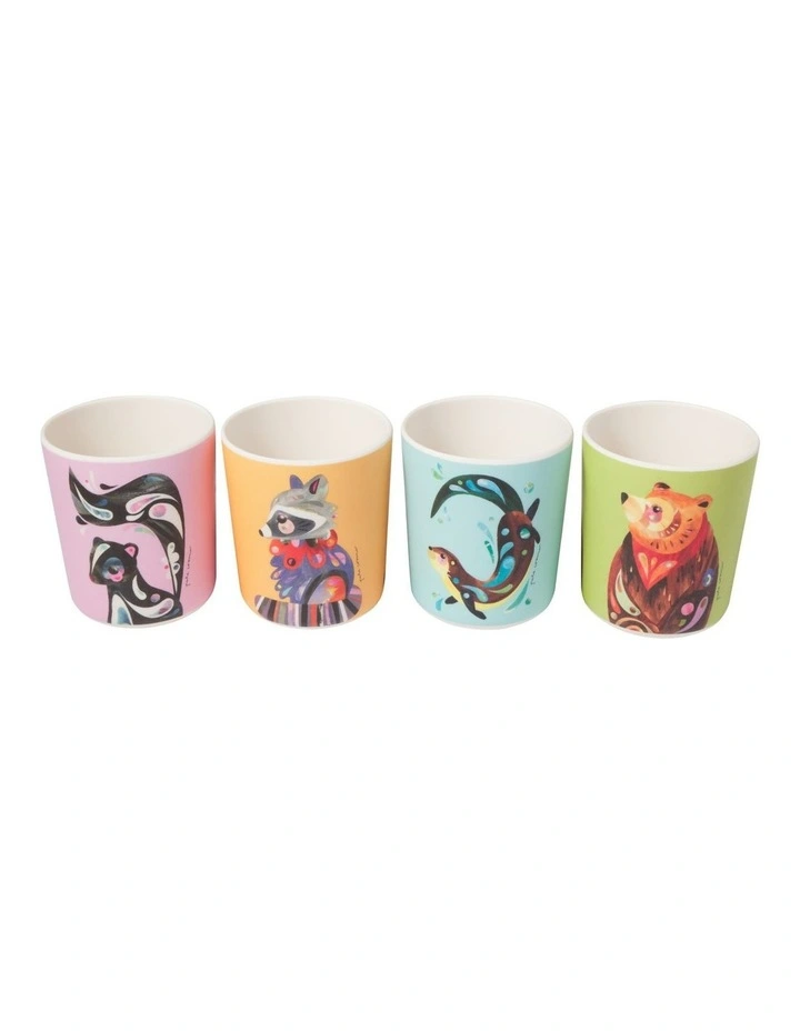 Pete Cromer Woodland Creatures Melamine Tumblers 250ML Set of 4 Assorted GB image 2