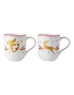 White Christmas 2026 Mug 400ML Set of 2 Assorted Gift Boxed
