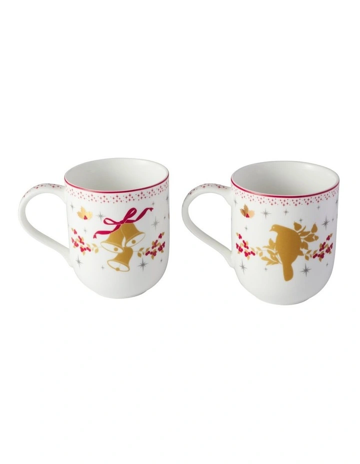 White Christmas 2026 Mug 400ML Set of 2 Assorted Gift Boxed image 2
