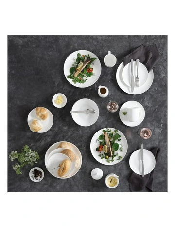 Cashmere Resort Coupe Dinner Set 18 Piece in White