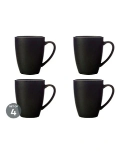 Caviar Coupe Mug 400ml Set of 4 in Black