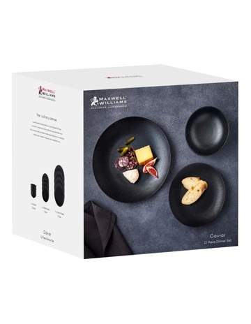 Caviar Dinner Set 12 Piece Gift Boxed in Black