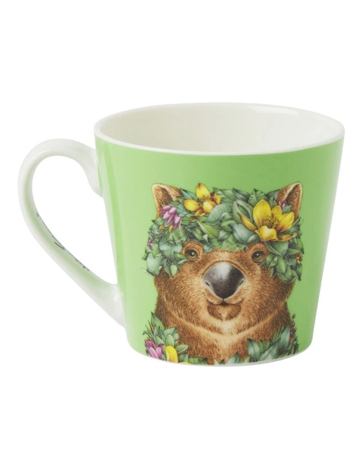Marini Ferlazzo Wild Planet Mug 370ml Wombat Joey Gift Boxed in Multi image 2