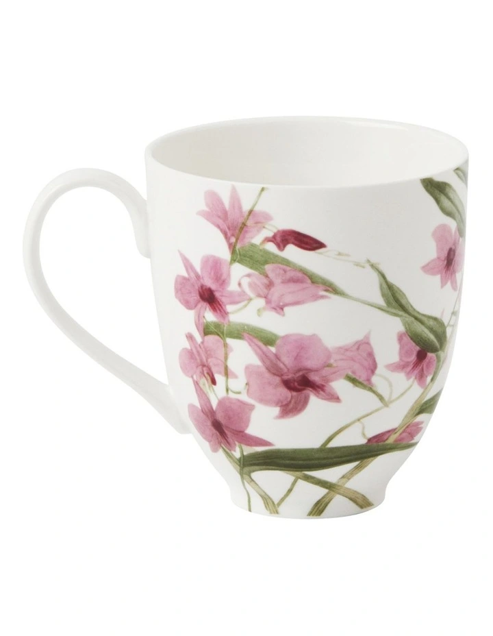 Royal Botanic Gardens Australian Orchids Mug 350ml Gift Boxed in Pink image 2
