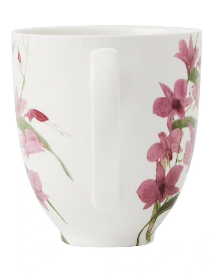 Royal Botanic Gardens Australian Orchids Mug 350ml Gift Boxed in Pink image 3