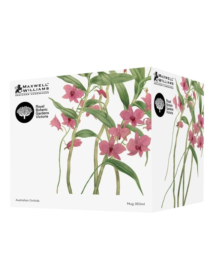 Royal Botanic Gardens Australian Orchids Mug 350ml Gift Boxed in Pink image 4