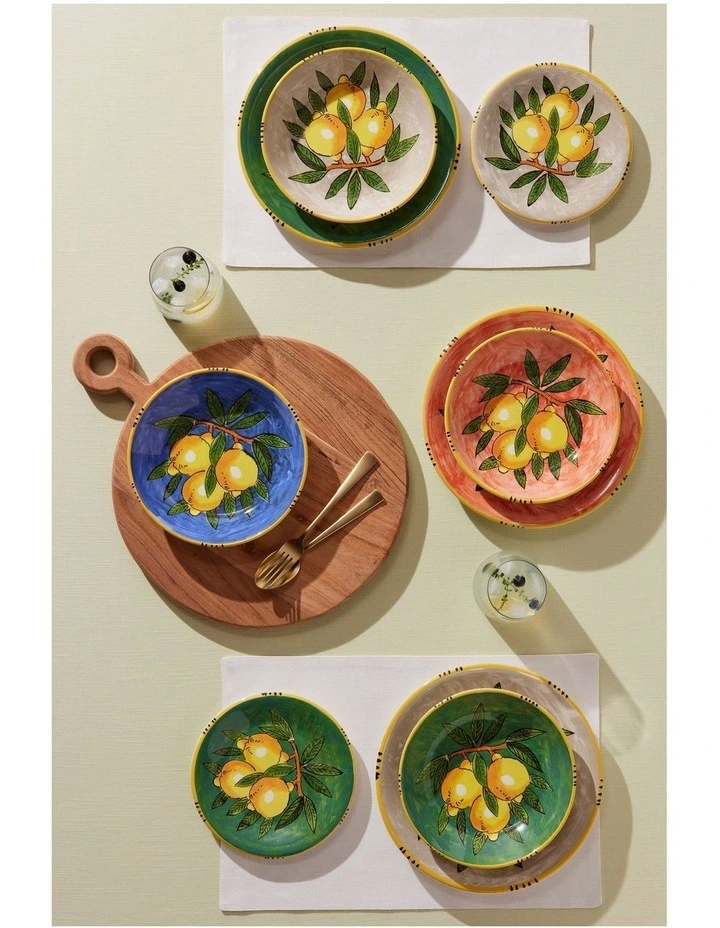 Ceramica Salerno Limone Pasta Bowl 21cm in Blue image 3