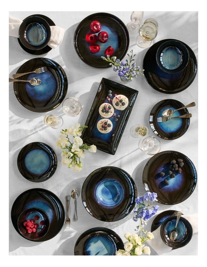 Caviar Midnight Noodle Bowl 17x9cm in Black/Blue image 4