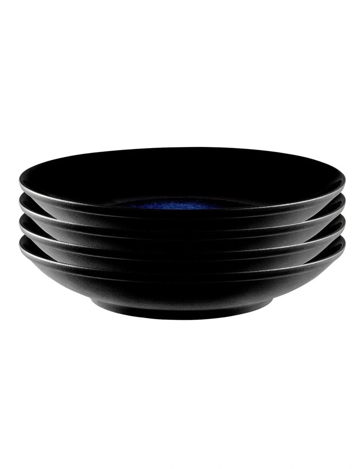 Caviar Midnight Footed Bowl 25x4.5cm in Black/Blue image 2