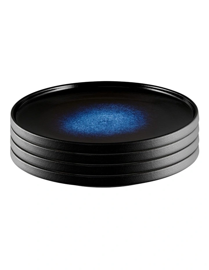 Caviar Midnight High Rim Plate 21cm in Black/Blue image 2