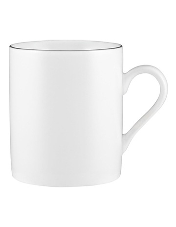 White Platinum Mug Cylindrical 300ml in Platinum