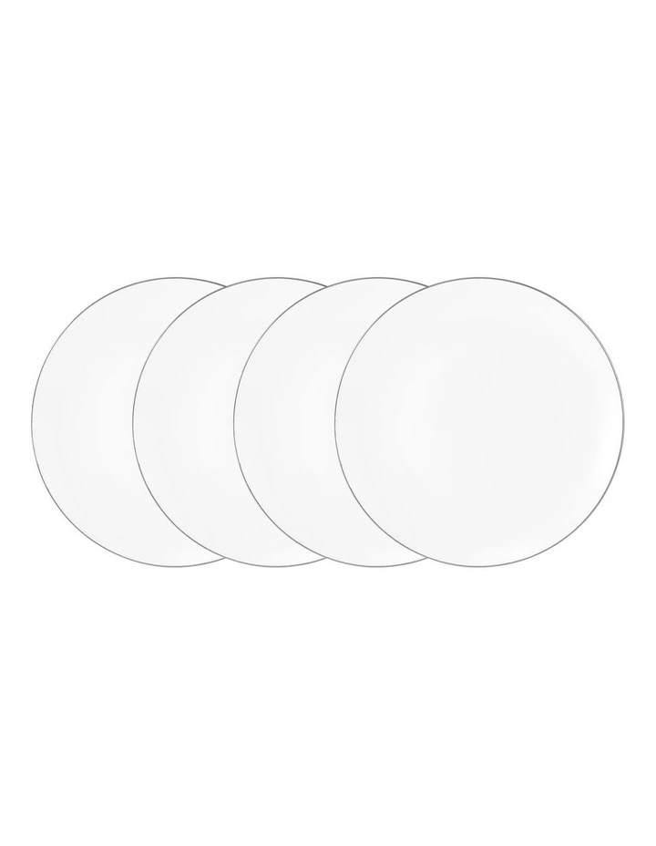 White Platinum Coupe Side Plate 19cm in Platinum image 3