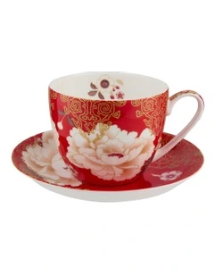 Kimono Cup and Saucer 250ml in Red