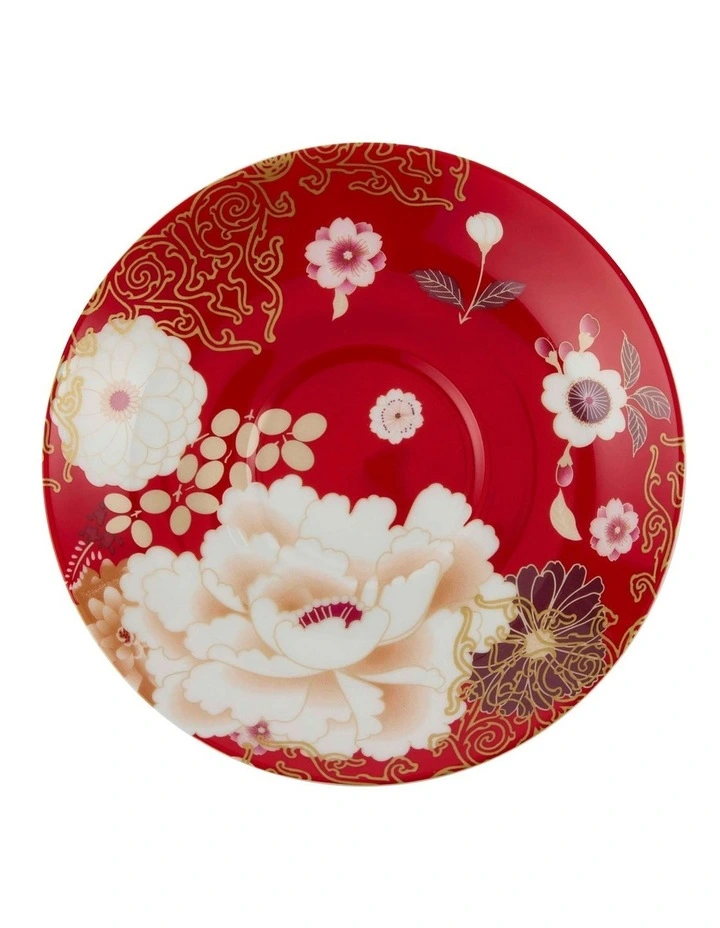 Kimono Cup and Saucer 250ml in Red image 2