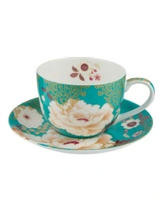 Kimono Cup & Saucer 250ml in Teal