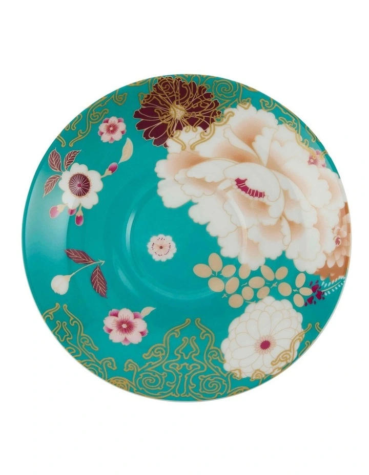 Kimono Cup & Saucer 250ml in Teal image 2