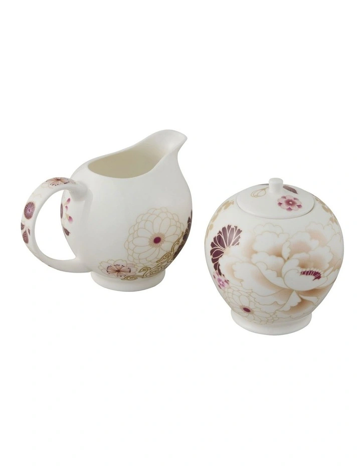 Kimono Sugar & Creamer in White image 2