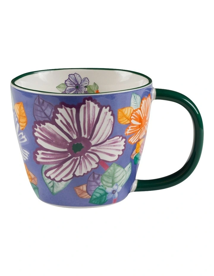 Poppy Love Conical Mug 450ml in Purple image 1