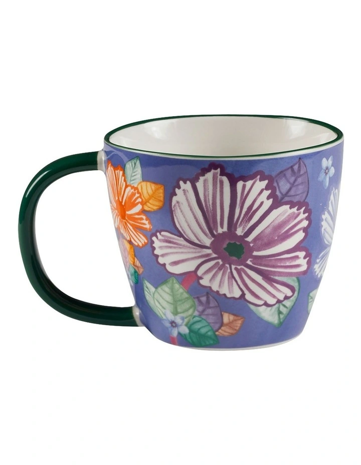 Poppy Love Conical Mug 450ml in Purple image 2
