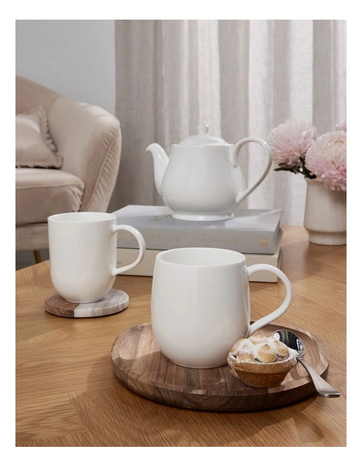 White Basics Modern Mug 400ml in White image 3