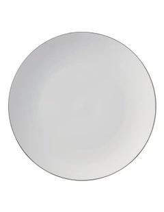 White Platinum Coupe Charger Plate 30.5cm in Silver