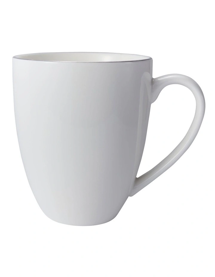 White Platinum Coupe Mug 390ml in Silver image 1