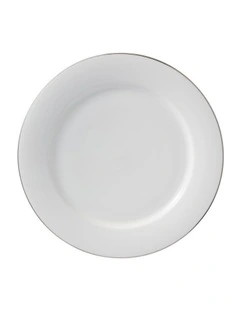 White Platinum Rim Charger Plate 31cm in Silver