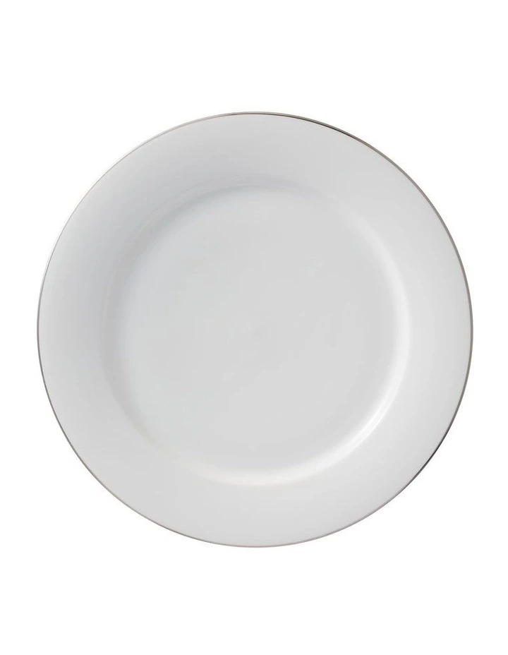 White Platinum Rim Charger Plate 31cm in Silver image 1