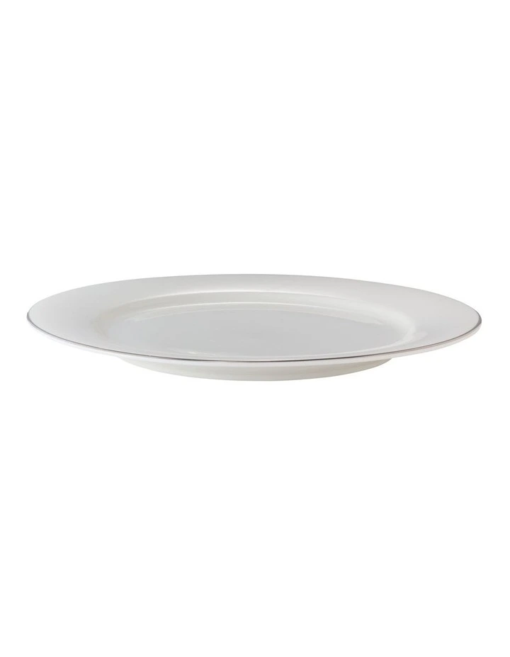 White Platinum Rim Charger Plate 31cm in Silver image 2