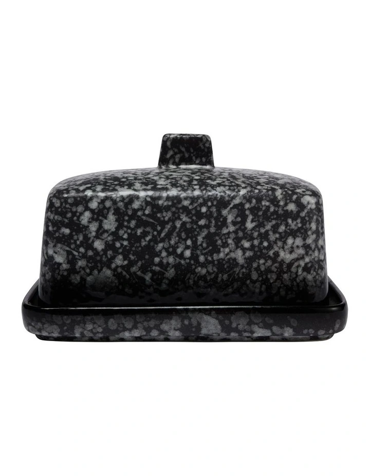 Caviar Granite Butter Dish Gift Boxed in Multi image 1