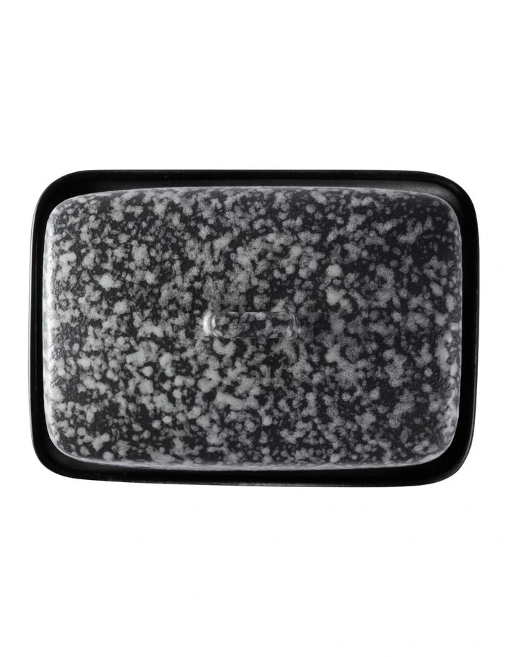 Caviar Granite Butter Dish Gift Boxed in Multi image 2