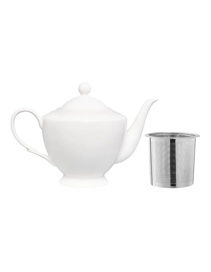 Basics Classic Teapot With Infuser 1L in White image 2