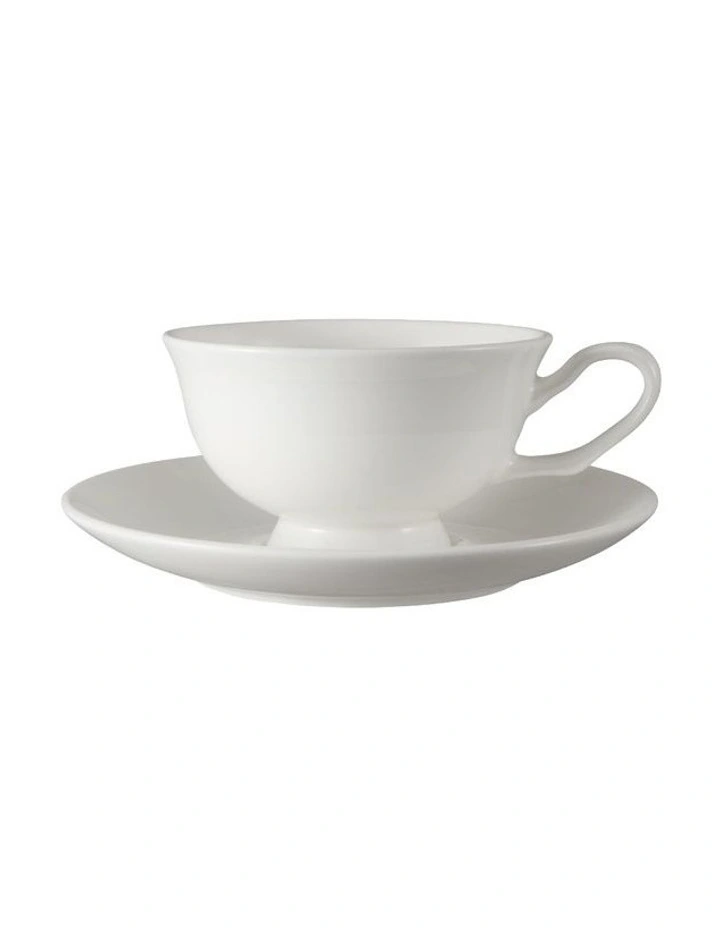 Cashmere Footed Cup And Saucer 200ml in White image 1