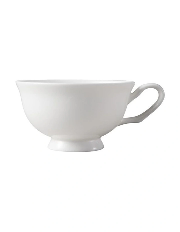 Cashmere Footed Cup And Saucer 200ml in White image 2