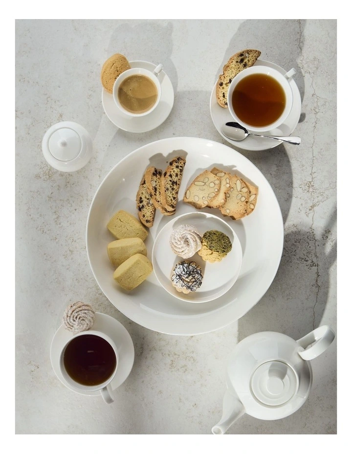 Cashmere Footed Cup And Saucer 200ml in White image 4